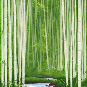 Digital Art Bamboo Forest