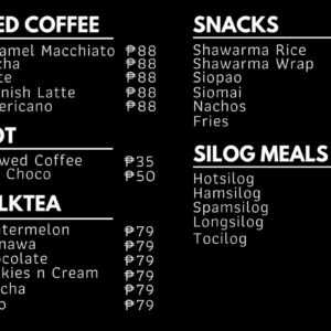 Mac Cafe Menu